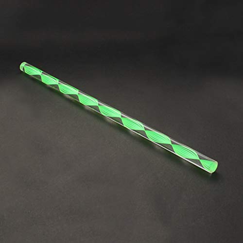 Fielect Green Twisted Line Acrylic Rod Rod Standard Plexiglas Толеранција лесна за дијаметар од 10мм со дијаметар од 10мм од 250мм висина
