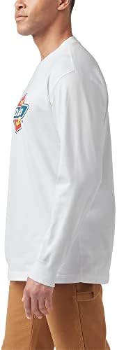 Дикис маица за лого на лого со долг ракав за мажи