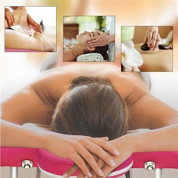 Jkuywx масажа за масажа кревет 2 делови преклопување на преносен алуминиумски стапало спа професионална опрема за убавина ширина 60 см ширина