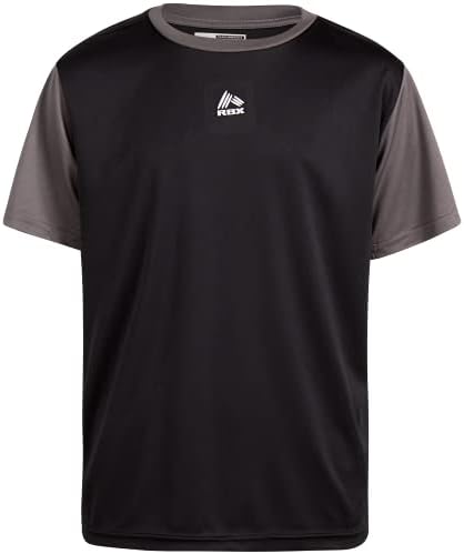 Атлетска маица на момчињата RBX-2 пакувања со активни перформанси со суво вклопување во спортска тита