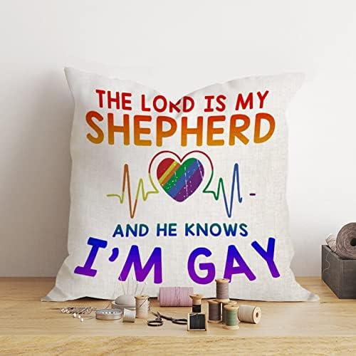 Господ е мојот пастир виножито од виножито фрлање перница за капаци на перница за геј гордост виножито ЛГБТ исти секс геј перница