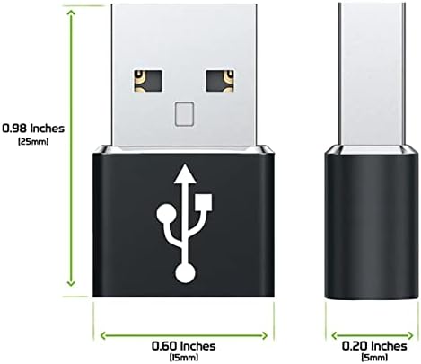 USB-C женски до USB машки брз адаптер компатибилен со вашиот Asus Rog за полнач, синхронизација, OTG уреди како тастатура, глушец,