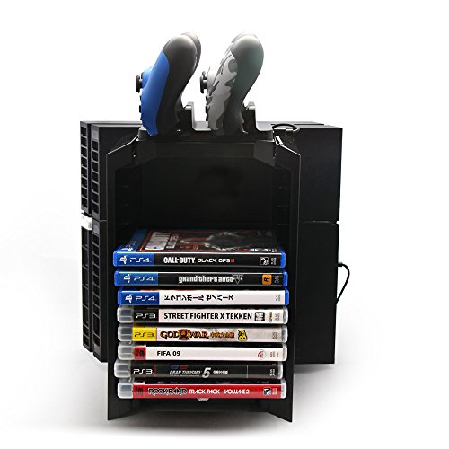 PS4 Полнач За Складирање КУЛА Е-MODS ИГРИ За PlayStation 4 Конзола со 12 Игра Сино-зраци диск складирање