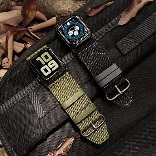 Zrdesign Ultra Watch Band for Man, компатибилен со Apple Watch 49mm 45mm 44mm 42mm 41mm 40mm 38mm, кожа и најлонска лента за iWatch