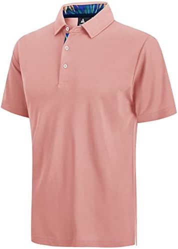 Ceoutdoor Машка маица со кратки ракави за кратки ракави за голф, атлетска тениска маица за риболов летен случајна тактичка кошула
