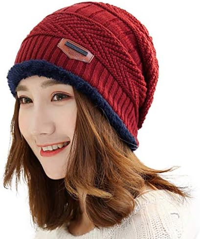 Muryobao женски дебели топло зимско гравче капаче слабиот плетени капи.