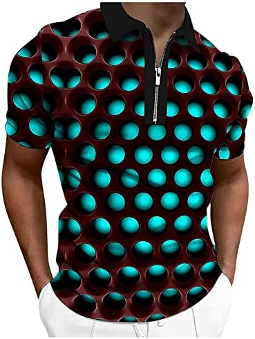 Менски поло маици, машки модни поло маици обични кратки ракави голф кошули во боја блок памук врвови