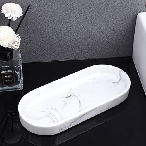 Алипис 3 парчиња бела текстура када смола парфем мермер countertop накит декоративни крпи бања прстен тоалет држач за тоалети козметички