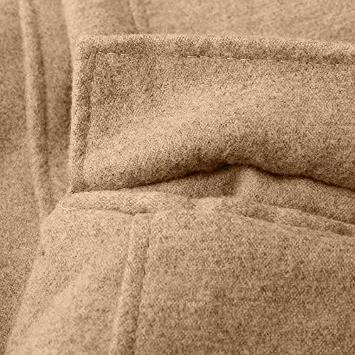 Менс зимски палта Машки британски стил Цврст боја Долг палто Модерно топло волнено палто јакни