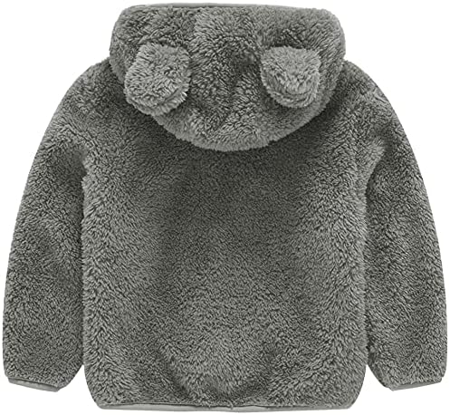 Karlywindow Toddler бебе момче девојче мало симпатична мечка качулка јакна Шерпа нејасна зимска топла маичка палто