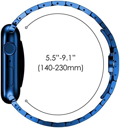Chanchy Band од не'рѓосувачки челик за Apple Watch Ultra Band 49mm 45mm 44mm 42mm 38mm 40mm 41mm, метална лента со преклопување на спојката