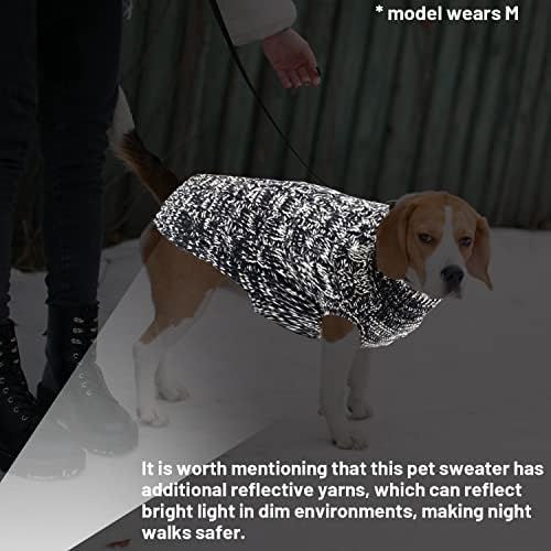 Џемпер за кучиња Иправоки за мало средно големо куче - рефлексивно топло руно плетење облека пуловер облека за кучиња за зимски пад