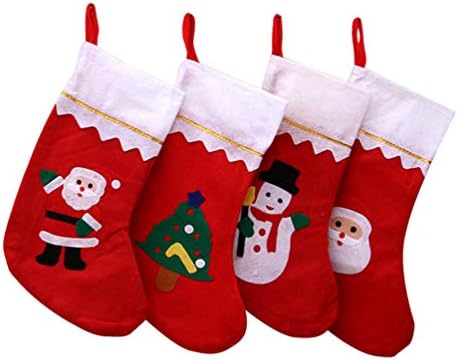 Nuobesty Nativity Decor 6 PCS Божиќно порибување торба за подароци XMAs камин виси чорапи Chritstmas дрво држач за бонбони за одмор