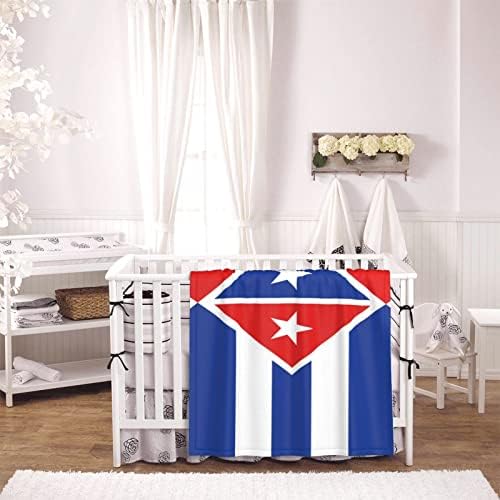 Порто Риканско знаме против кубанското знаме за тресење Супер меко бебе ќебе бебе најважни сили за бебиња за удобност ќебе 30 x40