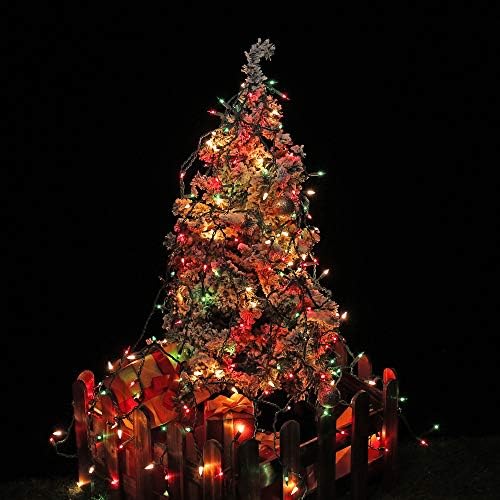 Божиќни низа светла - 24 -тина 100 блескаво мулти -бои мини сијалички, зелени и бели и црвени осветлување декор за употреба на