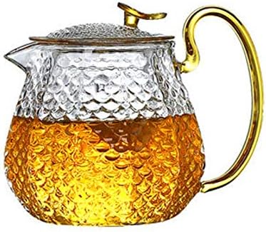 Висока боросиликатна стаклена чајник филтер меур чајник за домаќинство Хапарт Хаммер образец на чекан чајник кунг фу чај поставен Yubin1993