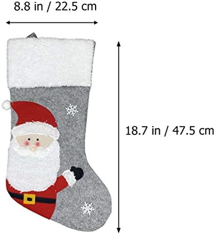 Nuobesty Chrismas чорапи Божиќно порибување чорап Божиќно дрво виси приврзоци Дедо Мрво чорапи подароци чорапи торби за продавница трговски центар