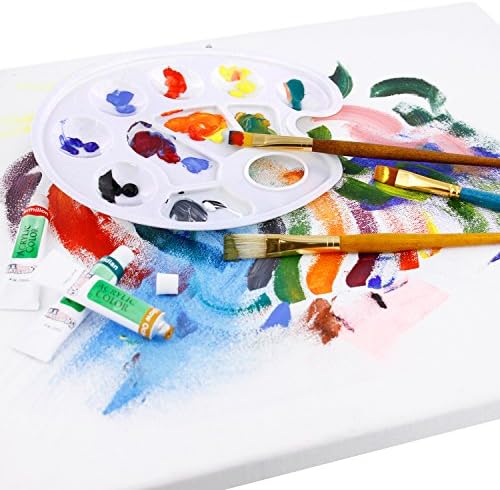 Американско Уметничко Снабдување 10-Добро Пластична Уметничка Палета За Сликање - Коцки За Мешање Бои Во Боја-Деца, Студенти По Уметност, Училница,