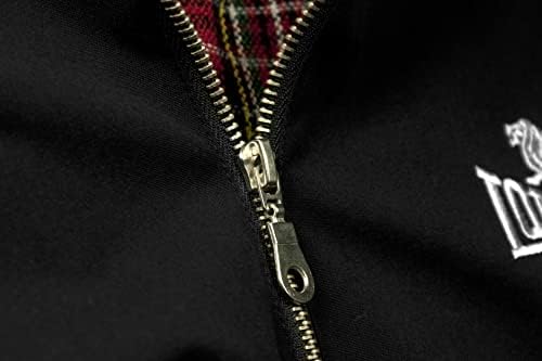 Класичното машко лого Лонсдејл Харингтон јакна Црна Англија стил тенок-фит