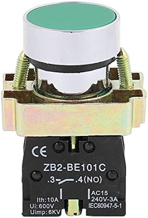 АЕКСИТ AC15 240V прекинувачи 3A 20мм панел за навој, монтиран моментален притисок за копче на копчето за прекинувачи на копчето