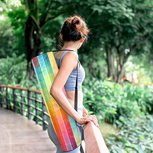 Уметнички шарени дигитални уметности јога мат носач торба со лента за рамо од јога мат торба торба торба плажа торба
