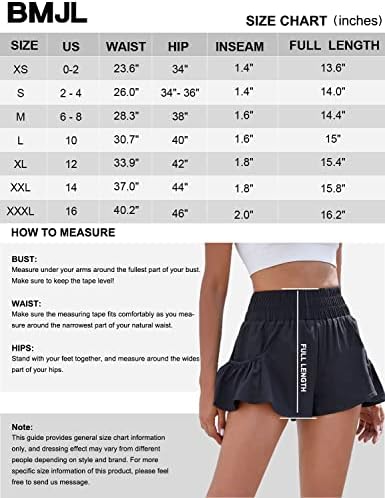 BMJL жени со високи половини со шорцеви со атлетски теретани за вежбање Брзи суви проточни шорцеви со џебови