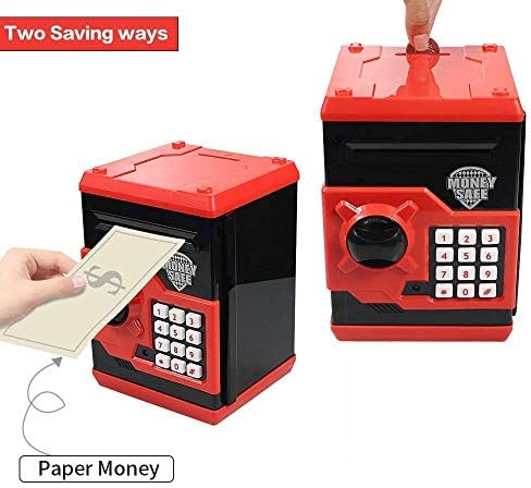 Piggy Bank for Kids, Mini банкомат банка безбедна банка за дете, кутија за заштеда на код за лозинка, пари за пари заштеди пари за пари
