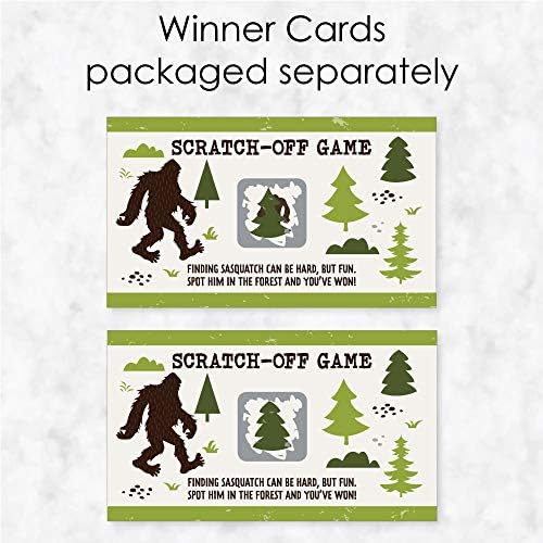 Преминување на голема точка на среќата Сасбач - Bigfoot Party или роденденска забава игра за гребење на картички - 22 брои