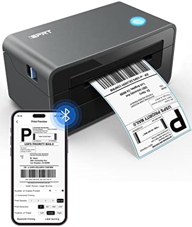 iDPRT Bluetooth Термичка Етикета ПЕЧАТАЧ SP410BT, 4x6 Испорака Етикета Печатач Поддршка Андроид, iPhones &засилувач; КОМПЈУТЕР, Широко