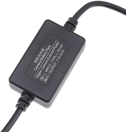 FocusFoto USB-C тип-C до DMW-BLK22/DMW-DCC17 декодиран кабел за адаптер за напојување на батеријата за Panasonic Lumix S5 DC-S5 DC-S5K GH5M2 GH6 камера