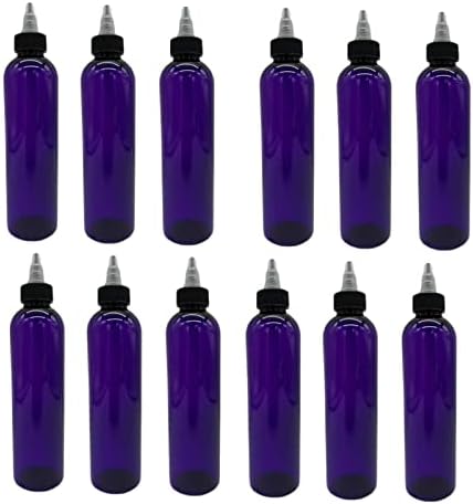 8 мл Виолетова космо пластични шишиња -12 Пакувајте празно шише за полнење - БПА бесплатно - есенцијални масла - Ароматерапија
