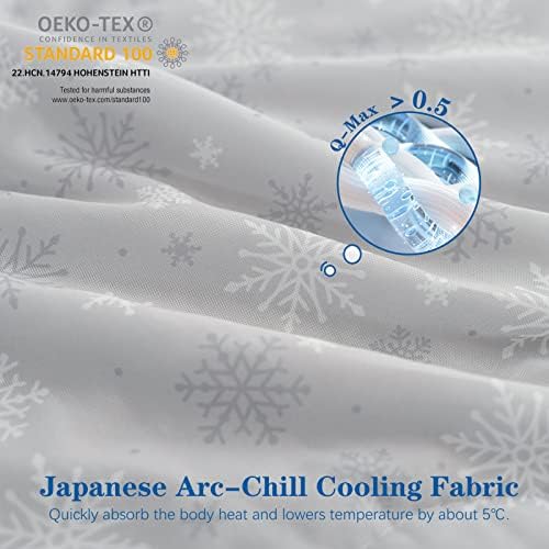 OIGAE Ладење Утешител Кралот Големина, Q-Макс> 0.5 Јапонски Лак-Ладење Ќебе Со Двострано Ладно Ефект, Лесни Летни Ладење Ќебиња За