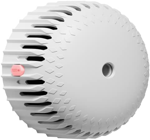 Вахтер мини фотоелектричен аларм за чад, 10-годишен детектор за чад управуван од батерија, бел, S300, 1-пакет