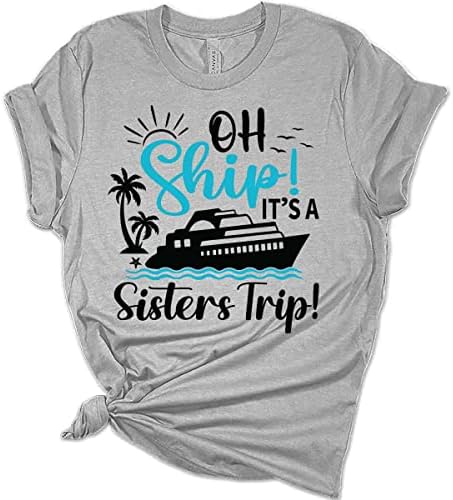 Wearенски крстарење облека О, брод, тоа е маица за патувања со кошули за крстарење, смешни подароци за графички маички