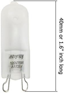 Anyray® A1728F-Светилки 75W Матирано Стакло 75 Watt G9 T4 Халоген Би-Pin 130 Волти 75Watt