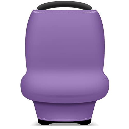 Бебе Автомобил Седиште Опфаќа Лаванда Пурпурна Чиста Боја Нега Покритие Доење Шамија Шал Покритие За Бебиња Повеќекратна Употреба