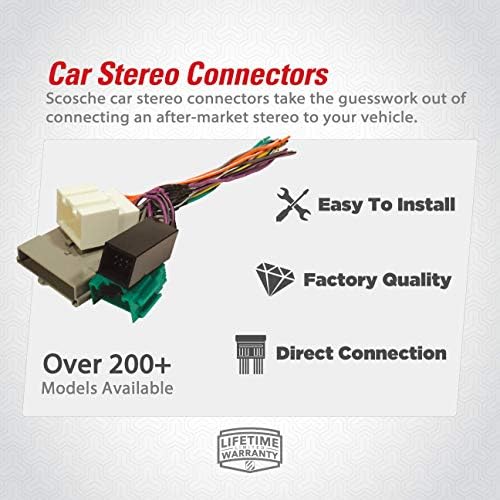 Scosche компатибилен со Изберете конектор за напојување / звучникот на Ford 2003-14 / приклучокот за жица за инсталирање на стерео
