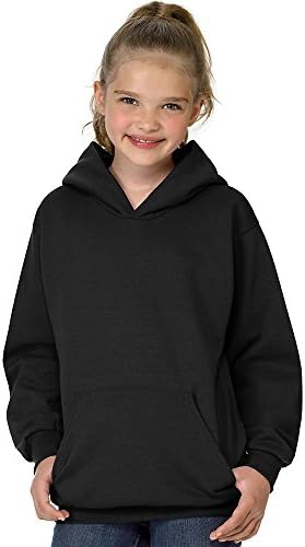 Hanes Commatblend® Ecosmart® Младински пуловер худи црно