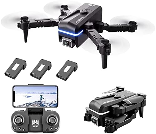 Drone Moresec 4K далечински управувач со двојна HD камера, преклопен мини дрон за деца и почетници, подароци од 3 брзински Quadcopter Helicopter,