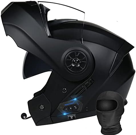 Bluetooth Модуларен моторцикл шлем Дот/ECE Одобрено целосен флип на лице со анти-магла со двојни визири за вграден двоен звучник со микрофон за возрасни мажи и жени