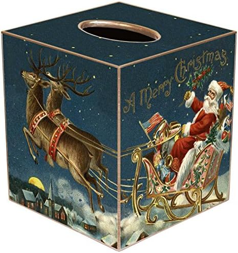 Покриена кутија за ткиво, Божиќна бања Декор Божиќ, Драга за декор, држач за ткиво, квадратни коцки ирваси за ирваси хартија Маче Една големина