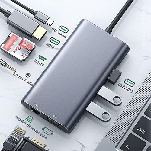 SDFGH USB C Центар Тип C 3.1 до 4k HDMI RJ45 LAN ETHERNET USB3. 0 Адаптер Приклучок За Air Pro Компјутер Додатоци