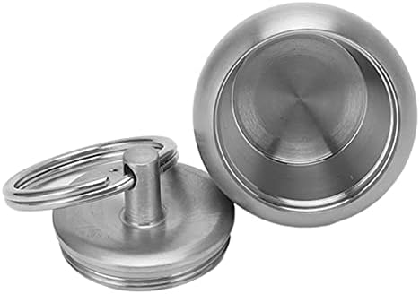 Случај за пилули од не'рѓосувачки челик, мини преносен метал Мал лек кутија запечатена тегла за клучеви за приврзоци на пилули