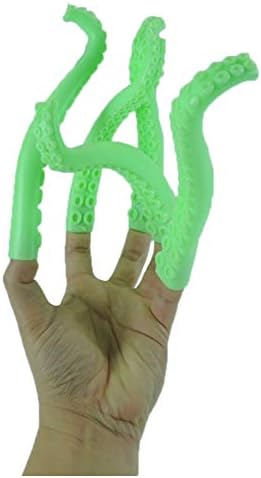 5 силиконски пипали со пипала зелени зелени