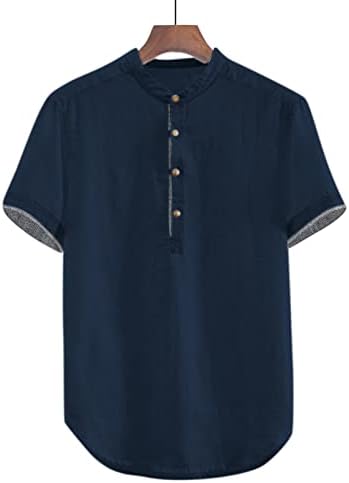 Маички маички маички маички маички надолу со копчето за печатено ракав, лента со големина на лапчиња, обични мажи плус летна кошула