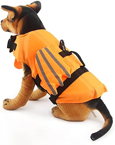 Спортско куче пливање лето лето домашно милениче облека за пливање со рефлексивно крило Д-тип прстенест костум за капење за базен за пловење