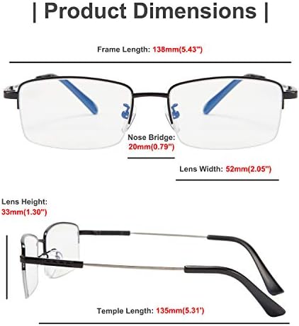 Карсаер Прогресивни Мултифокус Очила За Читање Сина Светлина Читатели Титаниум К7026