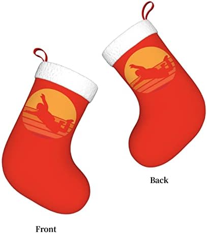 Waymay Skydive гроздобер Божиќно порибување 18 инчи Божиќ што виси чорап класичен празник за украсување чорапи