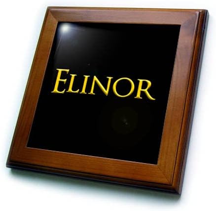3drose Elinor Elegant Girl Baby Name во Америка. Yellowолта на црн шарм - врамени плочки