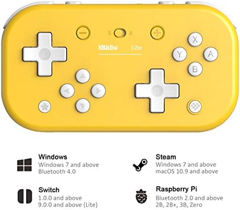 Aknes Lite Bluetooth безжичен контролер за Nintendo Switch & Lite, Nintendo Switch & Windows, Steam, Raspberry Pi